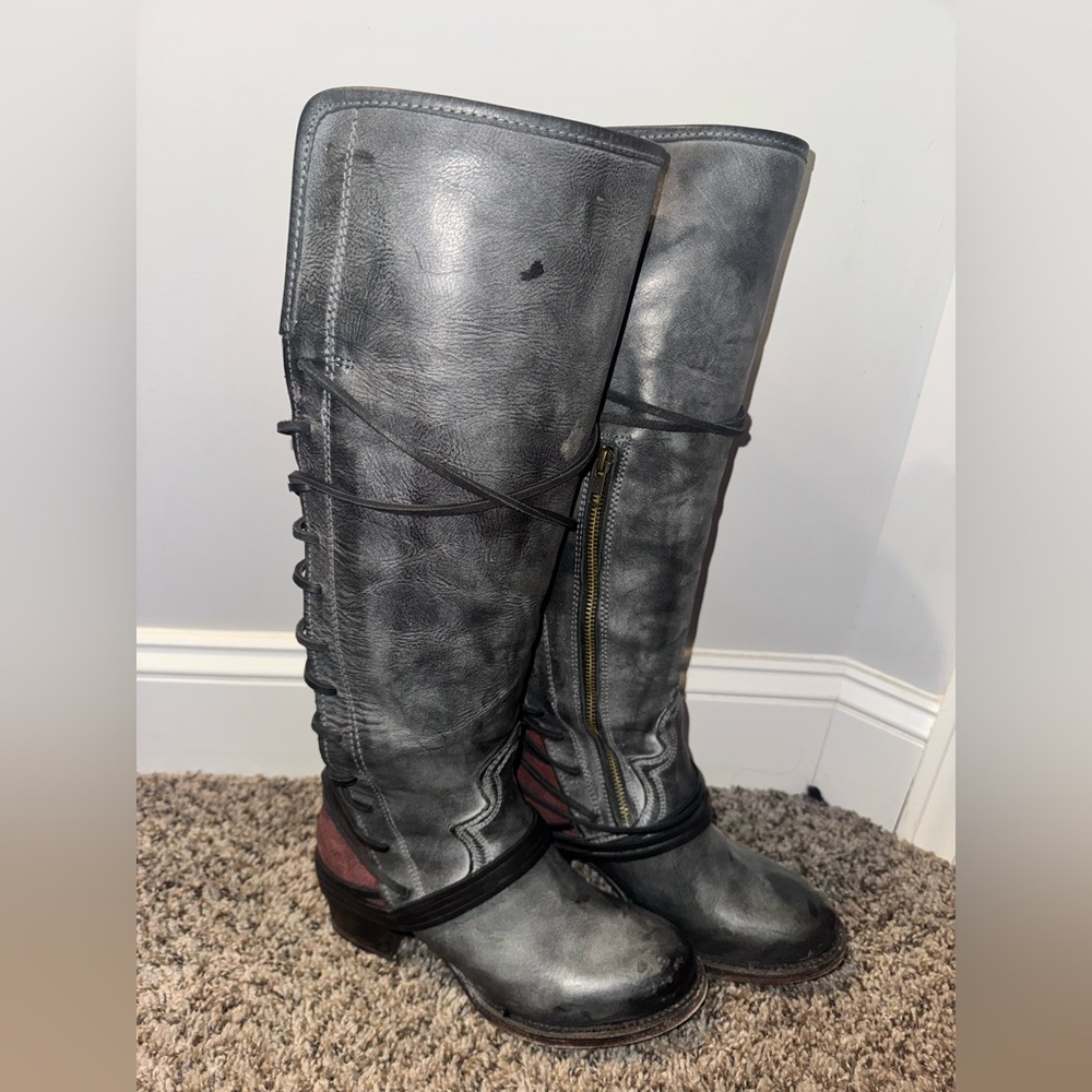 Freebird Gray Over the Knee Boots